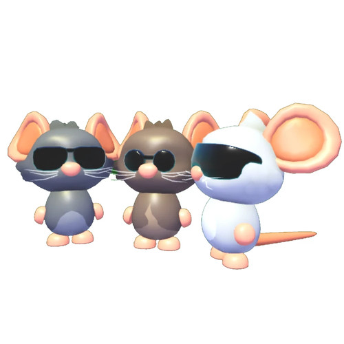 Three blind mice adopt me - three,