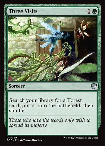 Mtg three visits commander - three,