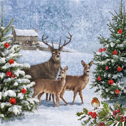 Servietten three deers - three,