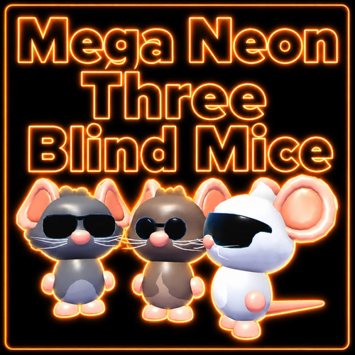 Mega neon drei blinde mäuse - blinde,
